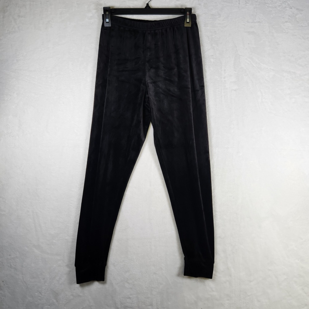 Rocawear Black Velour Jogger Pants Women's Medium Elastic Waistband Comfy